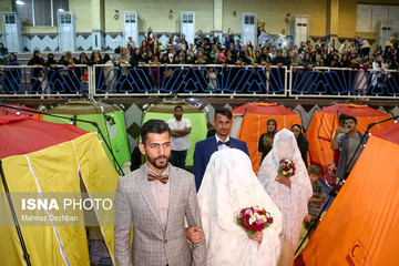جشن ازدواج دو زوج سیل‌زده خوزستانی