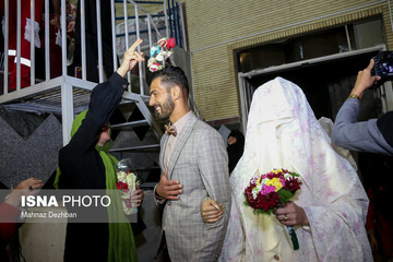 جشن ازدواج دو زوج سیل‌زده خوزستانی