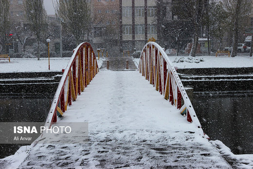 بارش برف بهاری در اردبیل