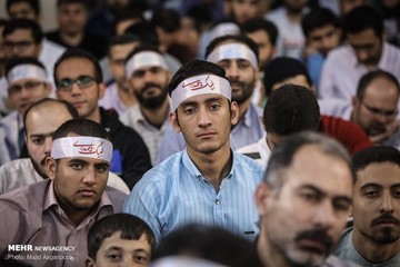 مراسم احیای شب نیمه شعبان در مهدیه تهران