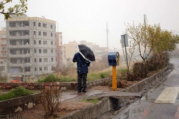 بارش برف در تبریز