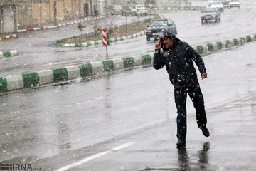 بارش برف در تبریز