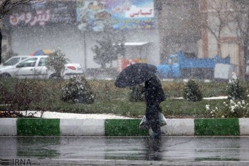 بارش برف در تبریز