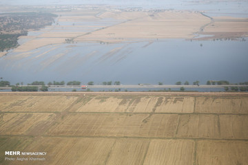 مناطق درگیر سیل در خوزستان