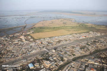 مناطق درگیر سیل در خوزستان