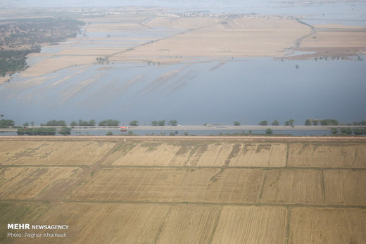 مناطق درگیر سیل در خوزستان