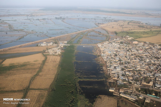 مناطق درگیر سیل در خوزستان