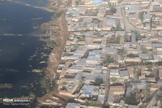 مناطق درگیر سیل در خوزستان
