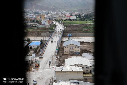 مناطق درگیر سیل در لرستان