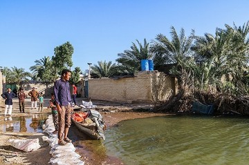سیلاب در روستای حدبه شادگان