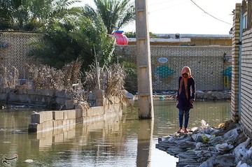 سیلاب در روستای حدبه شادگان