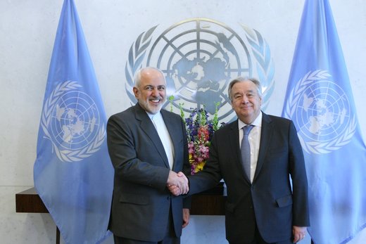 FM Zarif confers with UN Sec-Gen FM Zarif confers with UN Sec-Gen