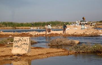 سیلاب در جاده شادگان