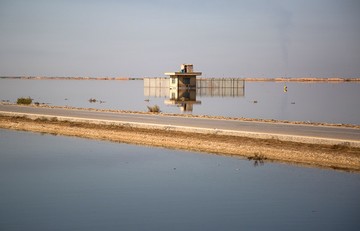 سیلاب در جاده شادگان