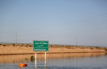 سیلاب در جاده شادگان