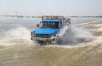 سیلاب در جاده شادگان