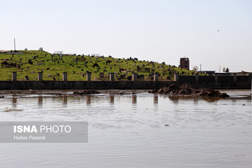سیل در آق‌قلا