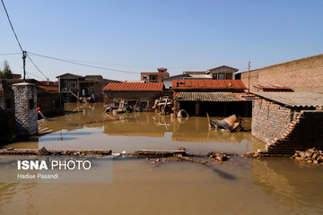 سیل در آق‌قلا