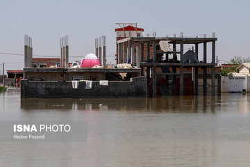 سیل در آق‌قلا