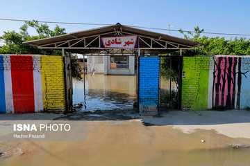 سیل در آق‌قلا