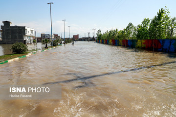 سیل در آق‌قلا