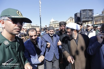 مراسم تشییع پیکر طلبه همدانی