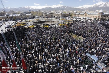 مراسم تشییع پیکر طلبه همدانی