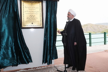 افتتاح سد شهدای ازگله در شهرستان ثلاث باباجانی
