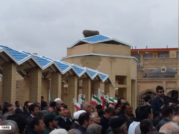 تشییع پیکر امام جمعه بیله سوار در گلزار شهدای سراب