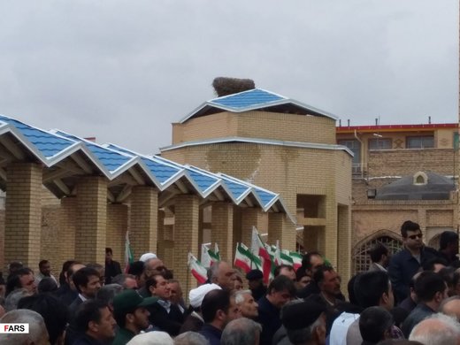 تشییع پیکر امام جمعه بیله سوار در گلزار شهدای سراب