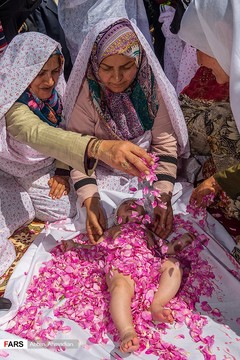 آیین گل‌غلتان نوزادان در امیریه