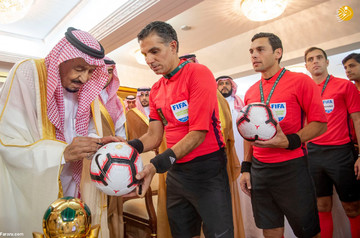ملک سلمان و بن سلمان در فینال جام پادشاهی عربستان
