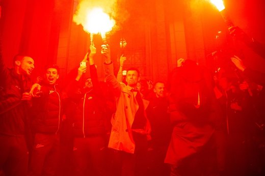 جشن شبانه قهرمانی سردار آزمون و یارانش در پولوکوو