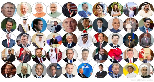اینفوگرافیک | کدام رهبران دنیا بیشترین دنبال‌کننده را در توئیتر دارند