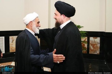 دیدار سیدحسن خمینی و خاتمی با ناطق‌نوری در حسینیه جماران