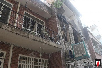 انفجار و آتش‌سوزی ساختمان در خیابان نجات‌الهی جنوبی