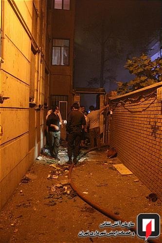 انفجار و آتش‌سوزی ساختمان در خیابان نجات‌الهی جنوبی