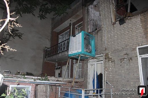 انفجار و آتش‌سوزی ساختمان در خیابان نجات‌الهی جنوبی