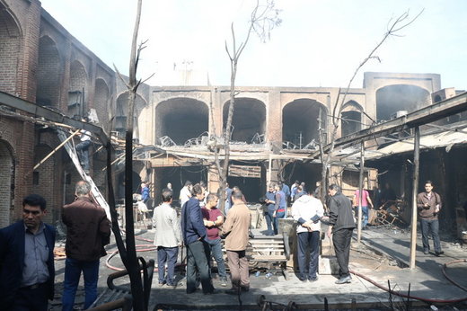 آتش سوزی بازار تبریز