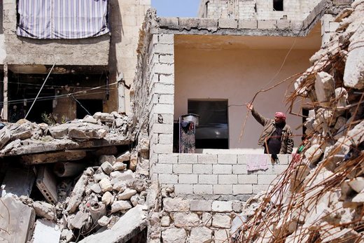 زندگی در ویرانه‌های خط مقدم شهر حلب