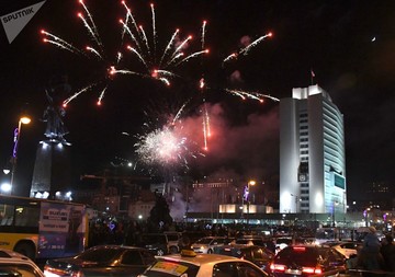 آتش بازی در آسمان مسکو