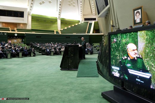 جلسه غیر علنی مجلس با حضور فرمانده کل سپاه پاسداران انقلاب اسلامی