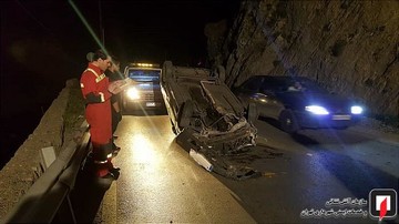 واژگونی پراید در جاده سولقان