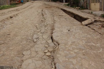 رانش زمین در روستای «قلعه‌‌ قافه‌ بالا» گلستان