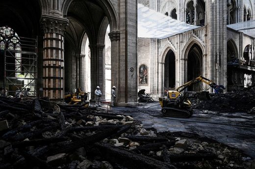 کلیسای نوتردام؛ یک ماه پس از آتش‌سوزی