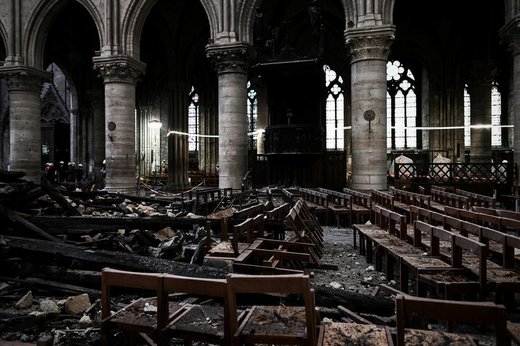 کلیسای نوتردام؛ یک ماه پس از آتش‌سوزی