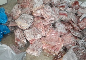 کشف ۱.۵ تن گوشت فاسد از پارکینگ منزل مسکونی/ عکس