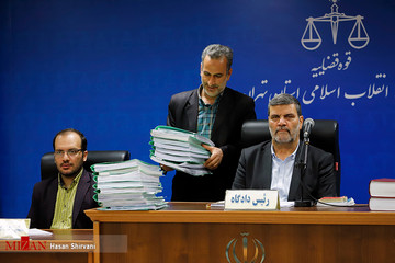 چهارمین جلسه رسیدگی به اتهامات علیرضا زیبا حالت منفرد
