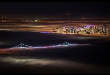 عکس |  پل مه‌آلود ونکوور در عکس روز نشنال جئوگرافیک