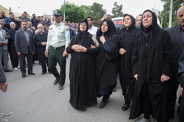 تشییع پیکر شهید کورش حاجی‌ مرادی در کرمانشاه